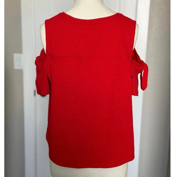 Madewell Skylark Cold-Shoulder Top Red Women’s Size S - Picture 3 of 6